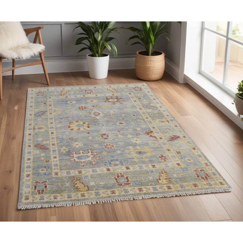 HomeRoots Floral Traditional Runner Area Rug - 72.00 in. x 48.00 in.  x 0.40 in.