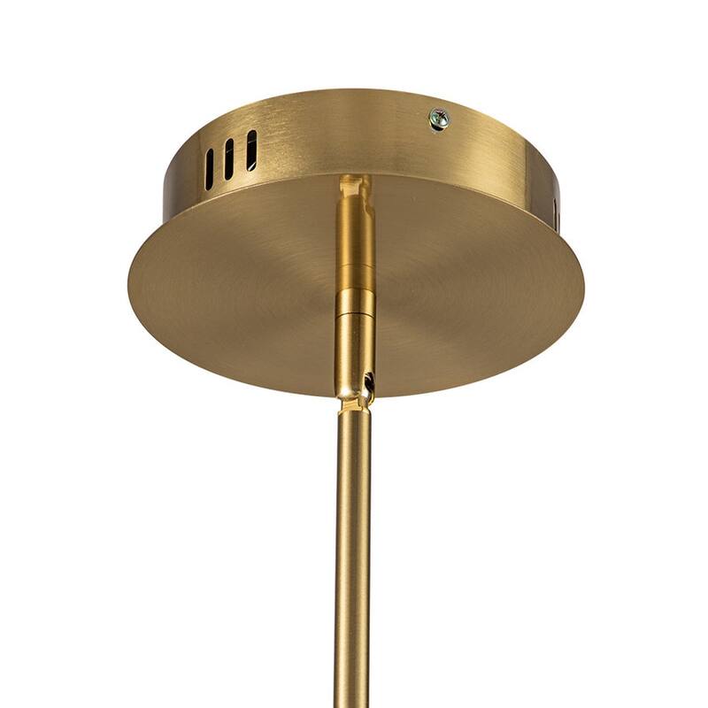 Modern 6-Light Sputnik Linear Dimmable LED Chandelier - 35in