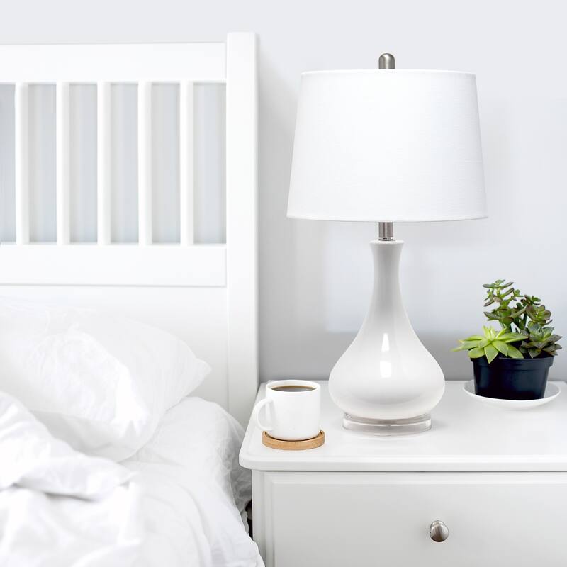 Lalia Home Droplet Table Lamp with Fabric Shade