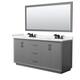 Option Dark Gray / White Quartz Top / Matte Black