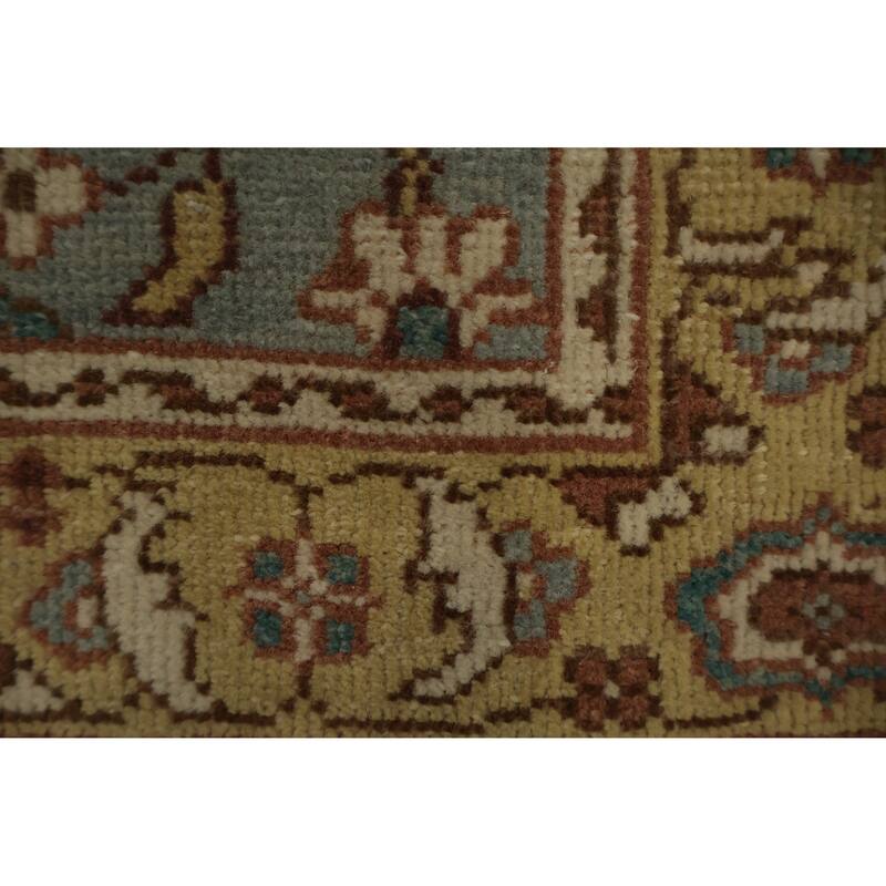 Hand Knotted Oriental 100% Wool Carpet Traditional Floral Navy Blue & Blues Ziegler Area Rug - 3' 11'' X 1' 11''