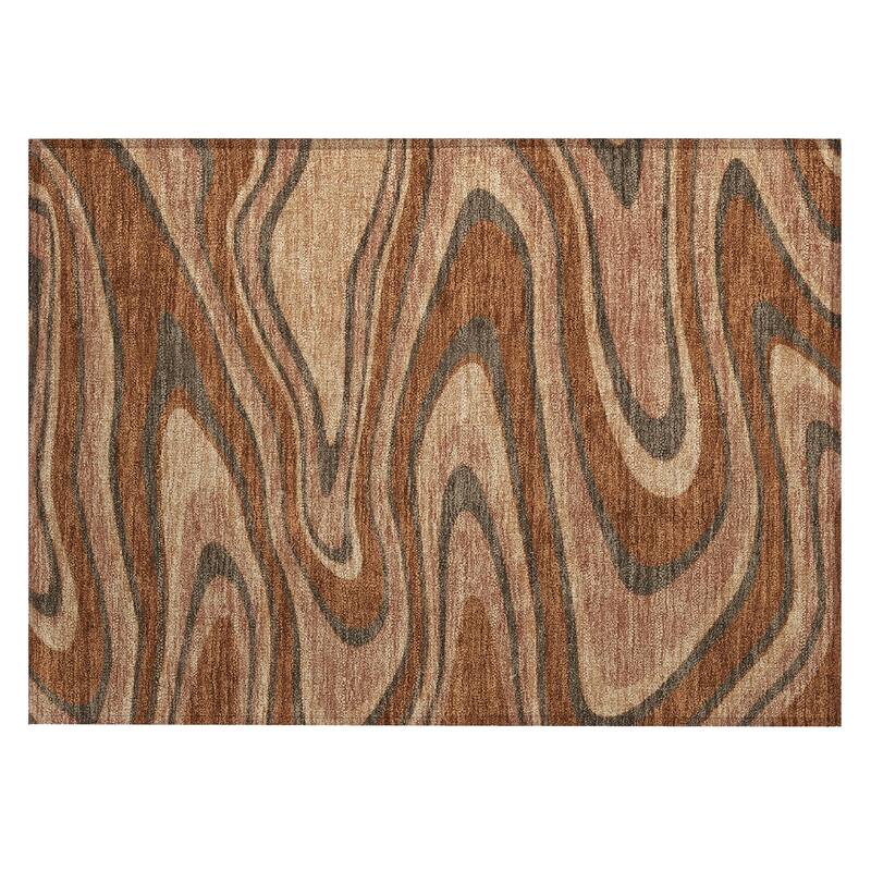 Machine Washable Indoor/ Outdoor Abstract Busey Chantille Rug
