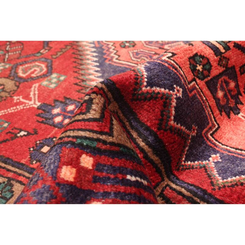 ECARPETGALLERY Hand-knotted Andelz Red Wool Rug - 4'2 x 7'3