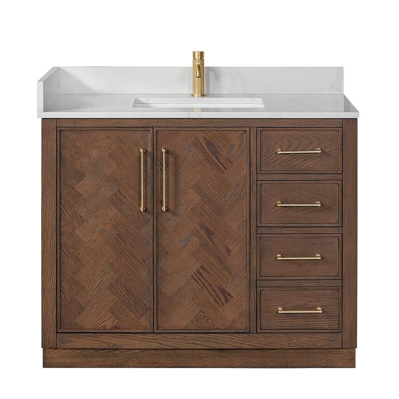 Jakarta Bath Vanity with Quartz Stone Top without Mirror