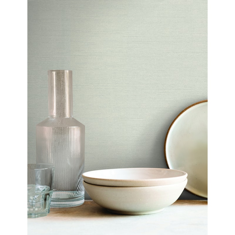 Talence Shimmering Linen 20.9 In W X 33 Ft L Wallpaper - Ivory