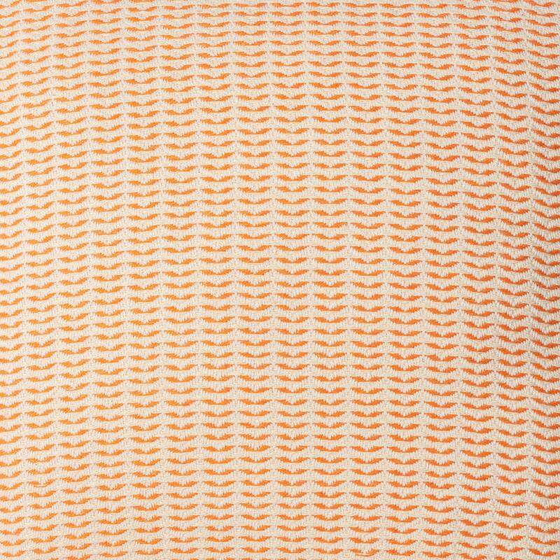 Striped Loomed Cotton Throw Pillow Cover with Tassels - 18" - Orange and Cream