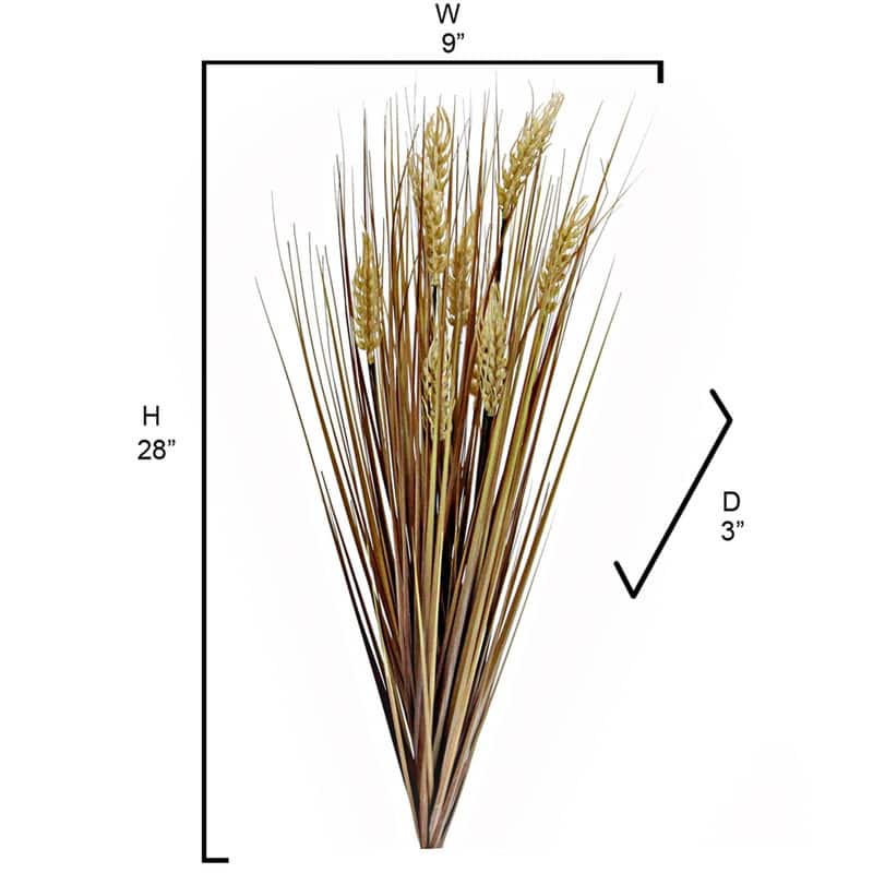 Realistic Faux 28 Inch Wheat Grass For Fall decor, Set of 2 - ABN3B001-GLD-2