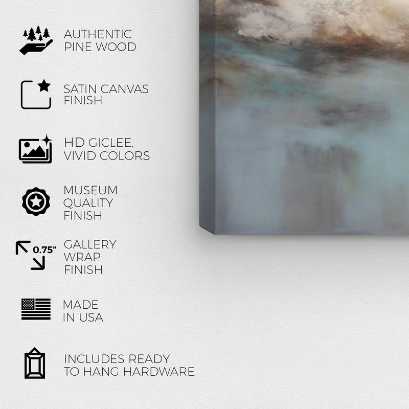 Wynwood Studio Canvas Abstract Kind of Cloudy White and Modern & Contemporary Wall Art Canvas Print