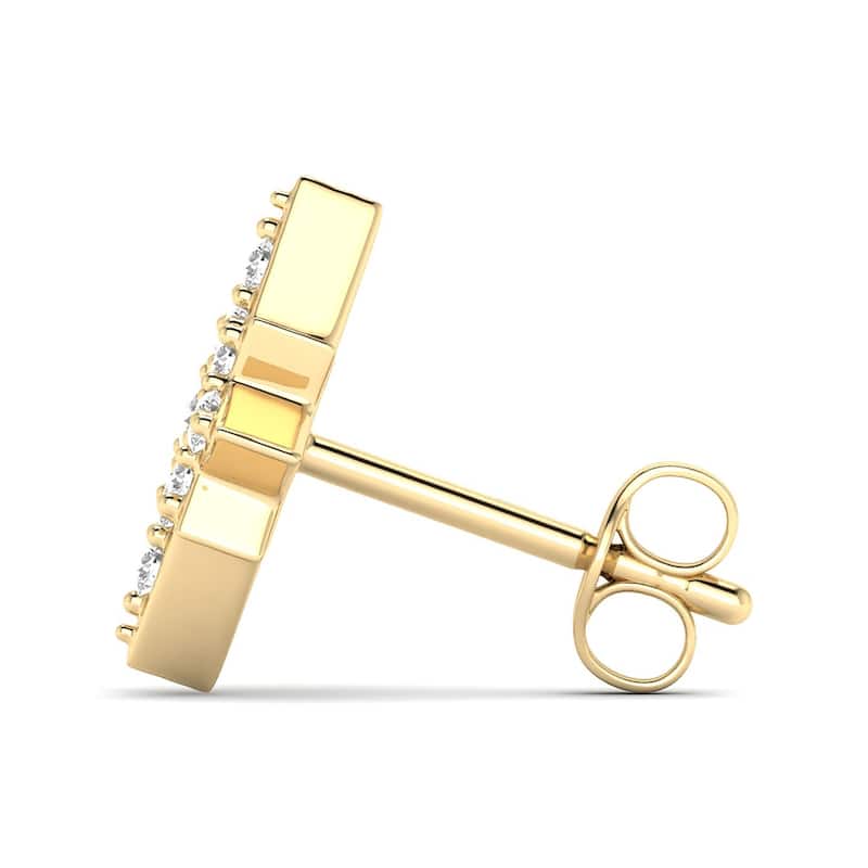 Marquee Star Diamond Earring in 14K Yellow Gold