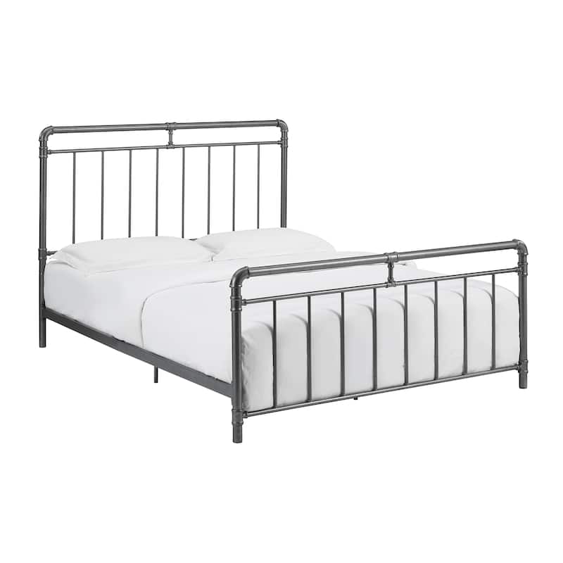 Corvus Meitner Vintage Charcoal Metal Bed
