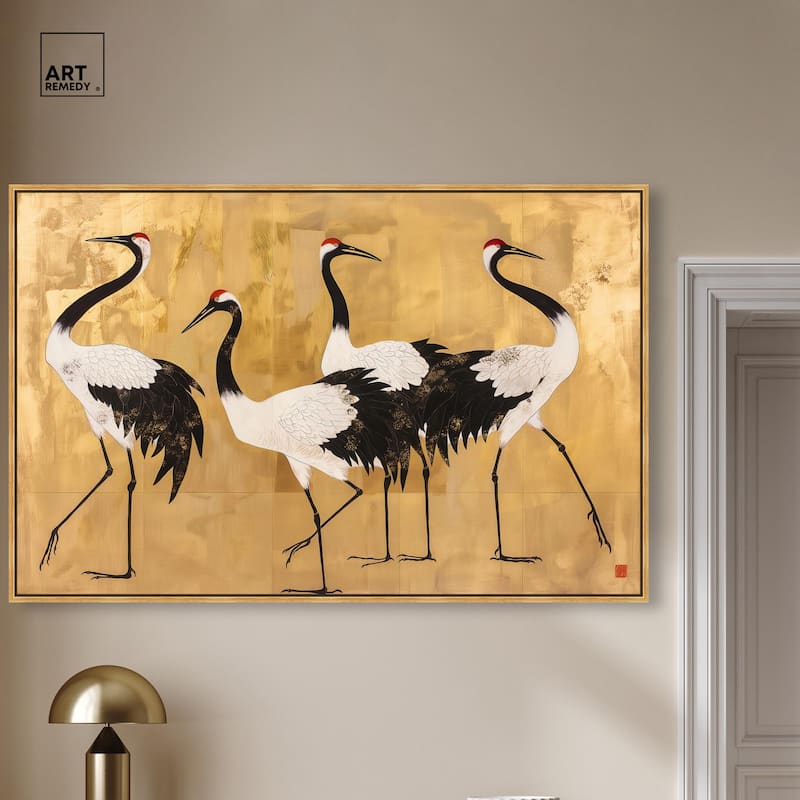 Birds of Gold Canvas by Art Remedy