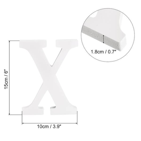 White Wood Letters 6 Inch, Wood Letters A-Z for DIY, Party Projects ...