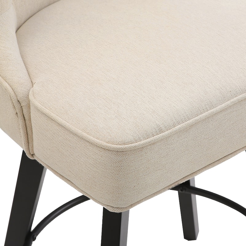 Modern 26 in. Counter Height Barstools 360 Free Swivel Set of 4 Bar Stools with Back