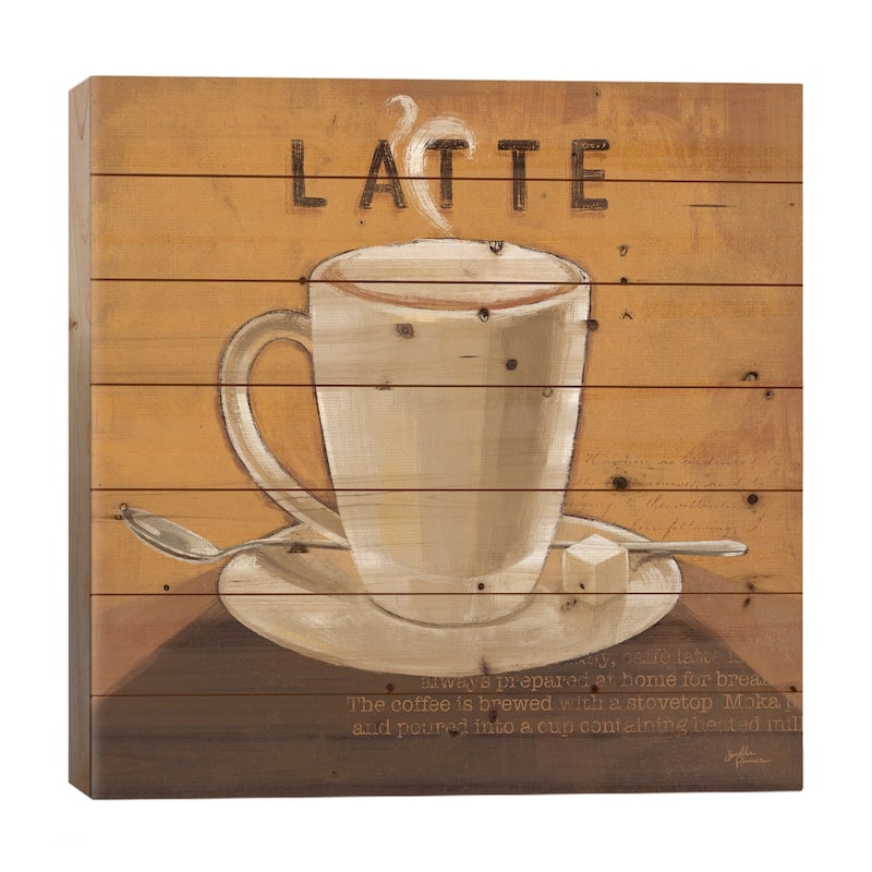 Coffee And Co. IV Print On Wood by Janelle Penner - Multi-Color - 26x26x1.5