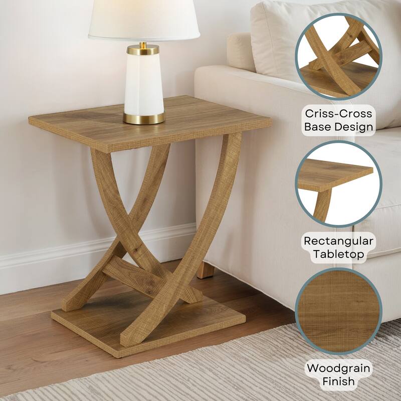 Convenience Concepts Newport Criss-Cross Chairside End Table