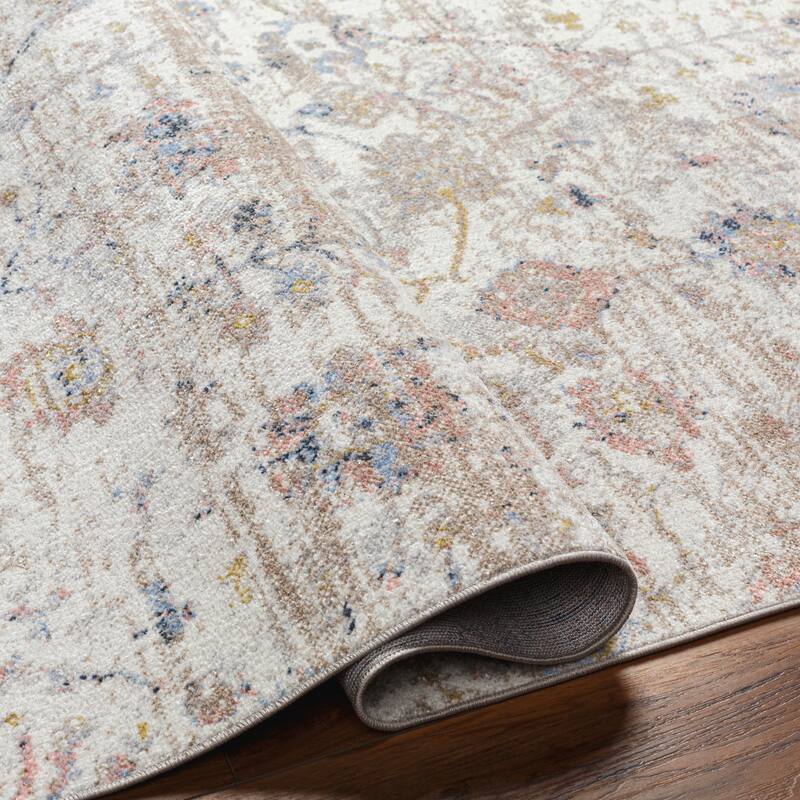 Livabliss Transitional Floral Machine Washable Area Rug