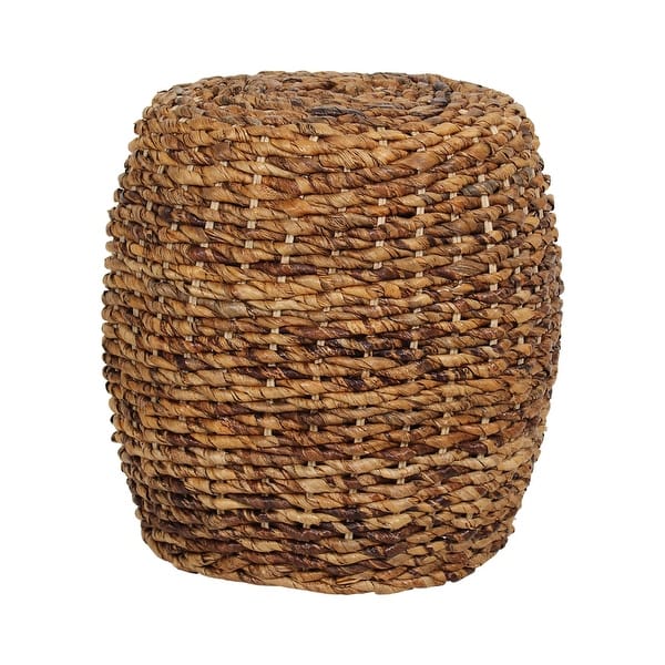 slide 2 of 8, Naomi Woven Abaca Accent Table by East at Main - 19x19x19 19x19x19 - Brown - Acacia