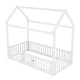 preview thumbnail 13 of 33, Wood House Bed with Fence and Door