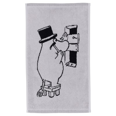 Moomin by Arabia Hand Towel 12x19.7in Moominpappa Grey - 12 x 19.7"