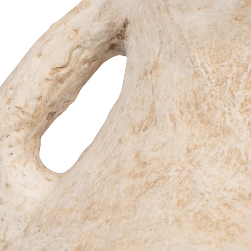 Sagebrook Home Paper Mache, Vase With Handles, White, Amphora, Textured
