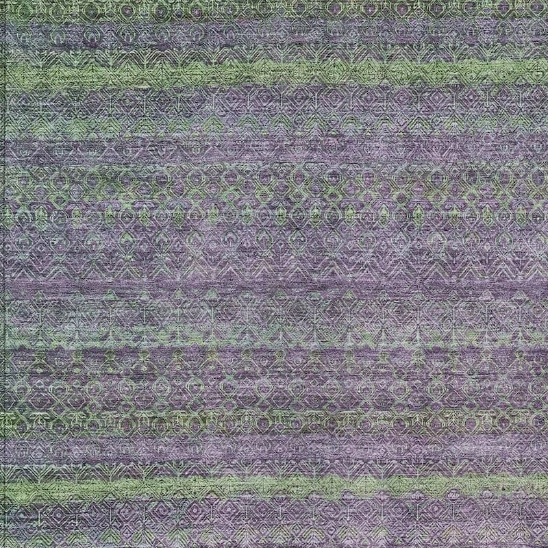HomeRoots Striped Transitional Rectangle Outdoor Rug