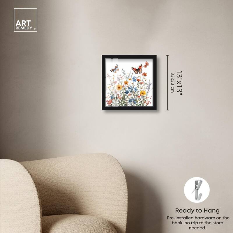 Garden of Fluttering Shadowbox by Art Remedy
