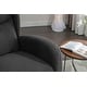 preview thumbnail 92 of 98, Teddy Fabric Upholstered Rocking Armchair with Solid Wood Frame & Legs, Cozy Ergonomic Lounge Chair with Soft Cushioning
