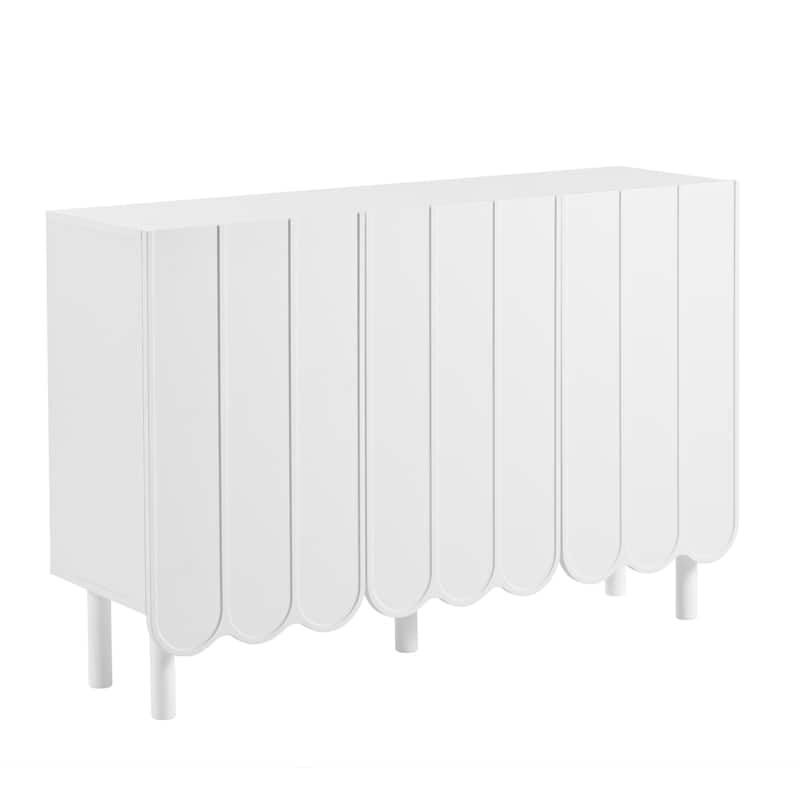 Stylish Sideboard Buffet Cabinet with Solid Wood Legs for Versatile Storage