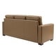preview thumbnail 8 of 53, Ernando 83.46" Wide Genuine Leather Sofa with Squared Arms and Pillows