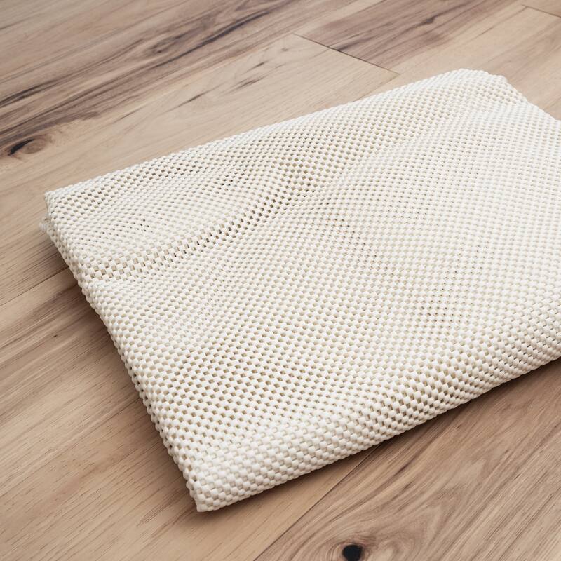Divine Grip Traditional Solid Non Slip Rug Pad - Cream