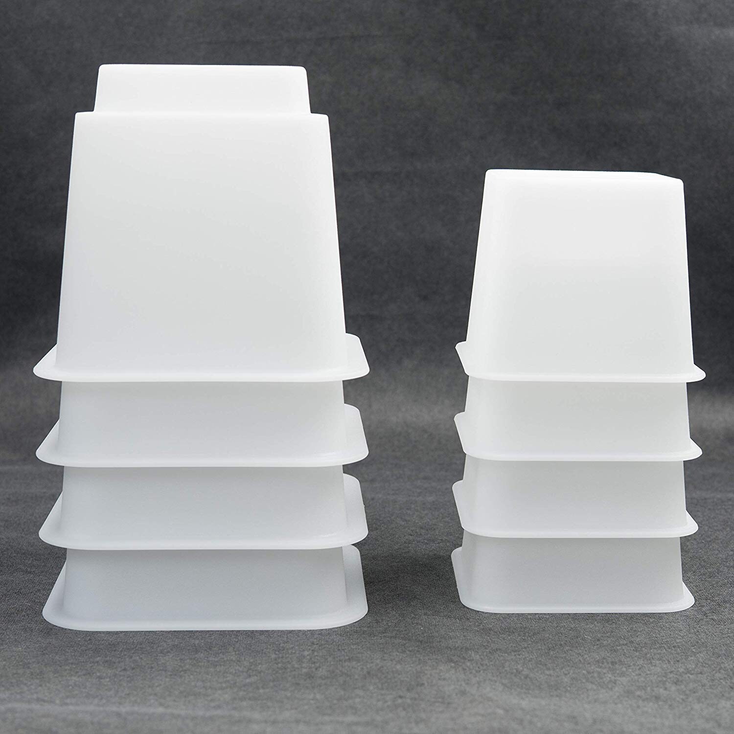 Shop Homeroots 3 5 Or 8 Adjustable Bed Furniture Legs Heavy Duty Plastic Bed Risers Set Of 4 Overstock 32006806