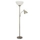 preview thumbnail 1 of 7, Brushed Nickel Floor Lamp With Side Reading Light