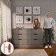 preview thumbnail 12 of 26, Kappesberg New Fresno 3-Piece Bedroom Set, One 6-Drawer Dresser and Two 2-Drawer Nightstands