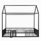 preview thumbnail 28 of 49, Metal House Bed with Fence, Roof & Door