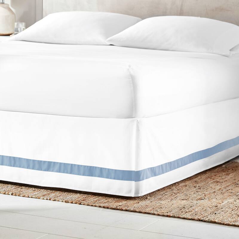 Everhome Emory Hotel Border 15 Inch Bed Skirt