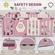 preview thumbnail 14 of 19, Homall 16-Panel Baby Playpen Kids Activity Centre Playard Center with Lock Door Rubber Bases,Multi-color