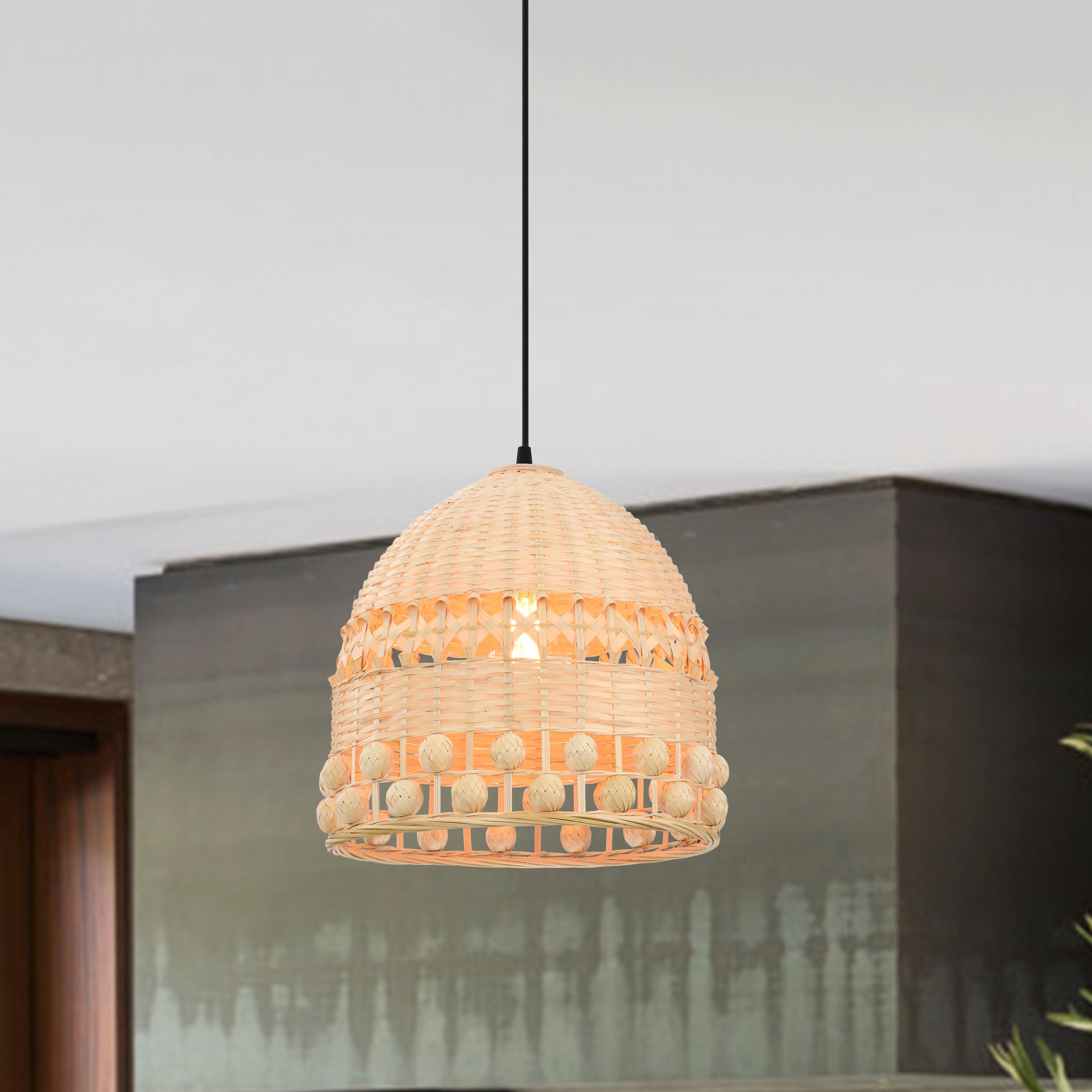 Bamboo Pendant Lights Bed Bath Beyond