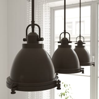 Hunter Bridgemoor 12" 1 Light Pendant - Kitchen Island, Dining room - Industrial, Farmhouse