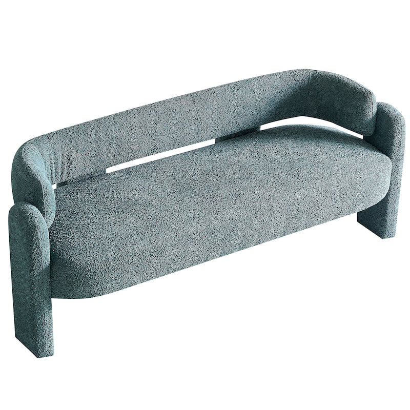 Stylish Boucle Sofa with High-Density Foam & Easy Assembly - 700 lbs Capacity