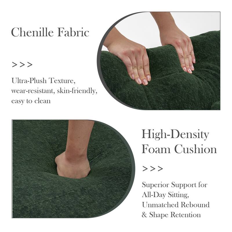 70.1"W Modern Chenille Loveseat with 7 Cushions,Oversized Accent chair