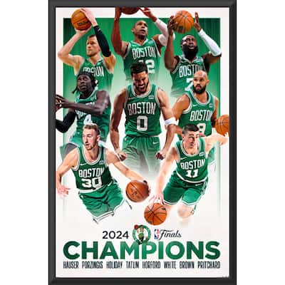 NBA Boston Celtics - 2024 NBA Finals Champions Framed Art Poster - 22.375 x 34 Inch