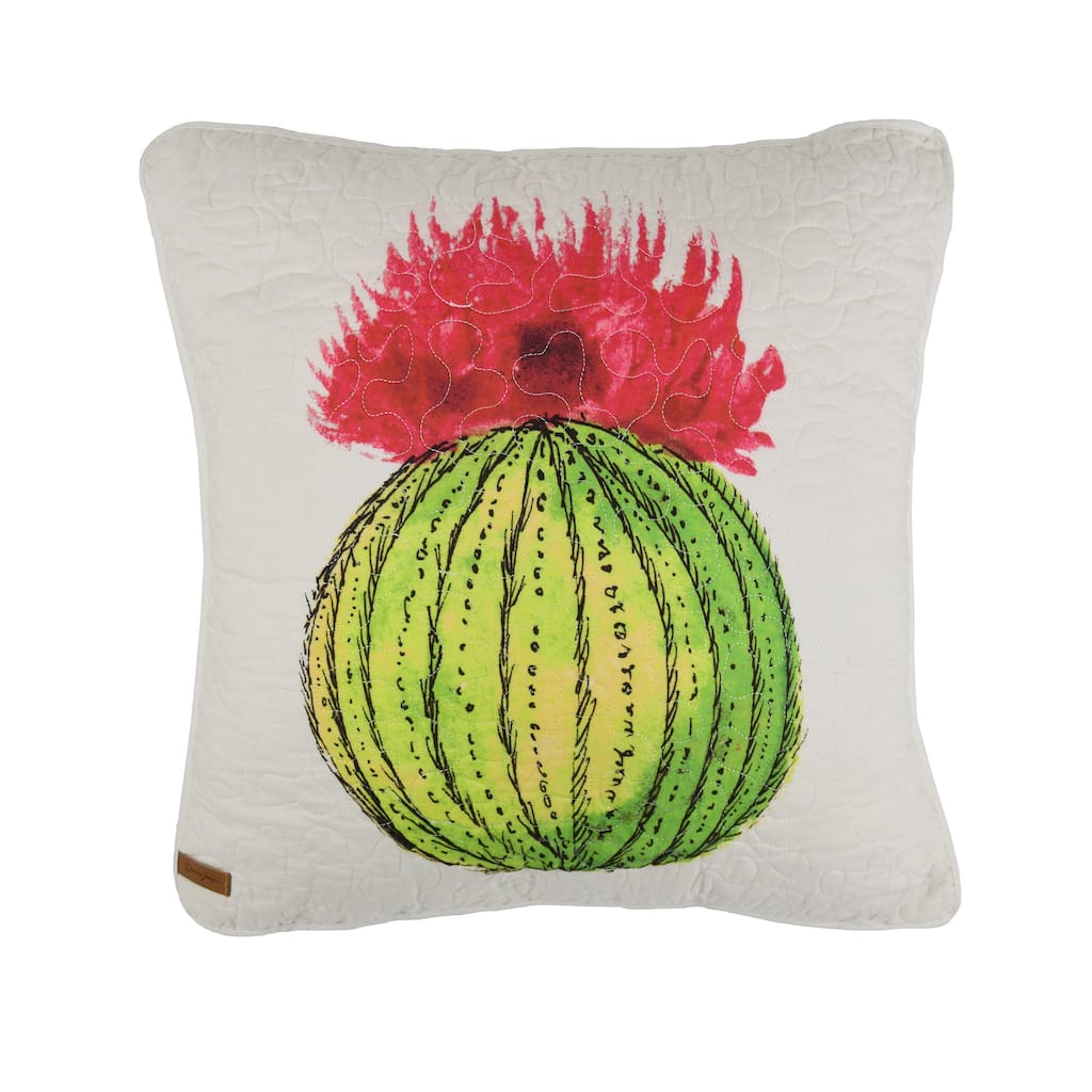 Donna Sharp Morning Desert Barrel Cactus Cotton Decorative Pillow