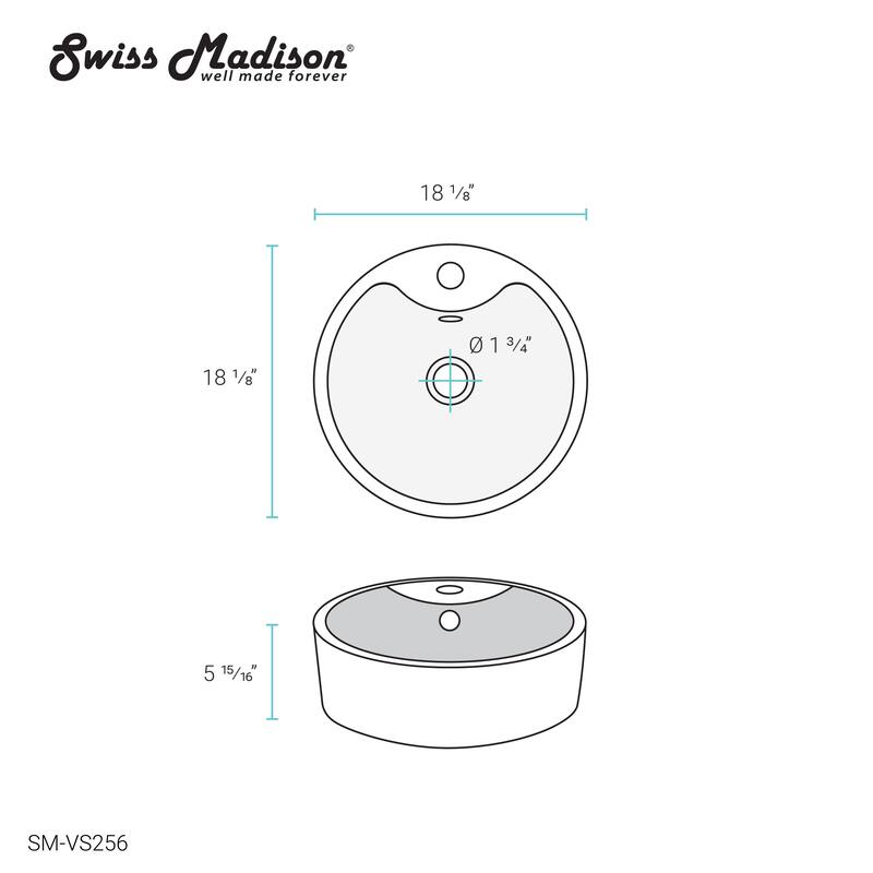 Monaco Round Vessel Sink with Faucet Mount