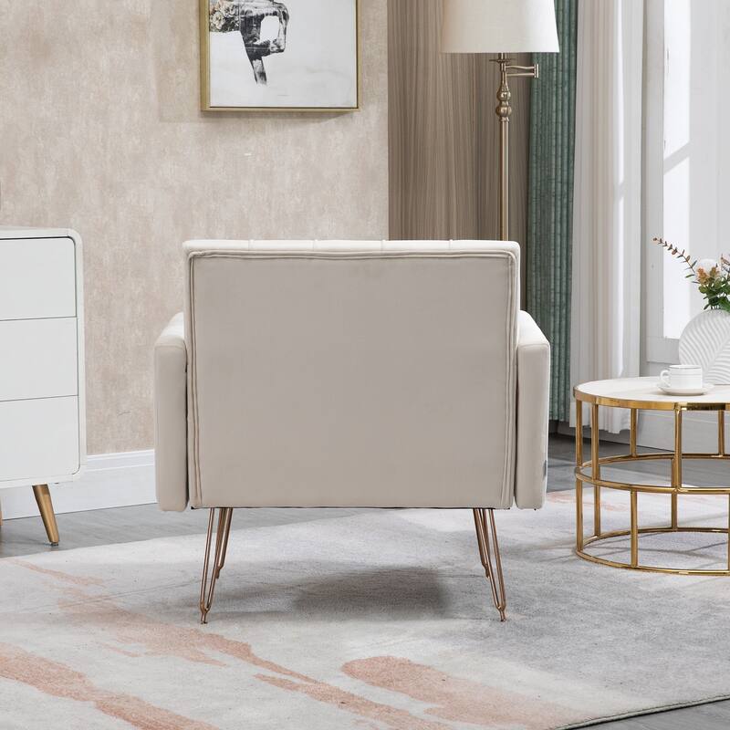 Modern Velvet Single Reading Chairs with Arm Set of 2