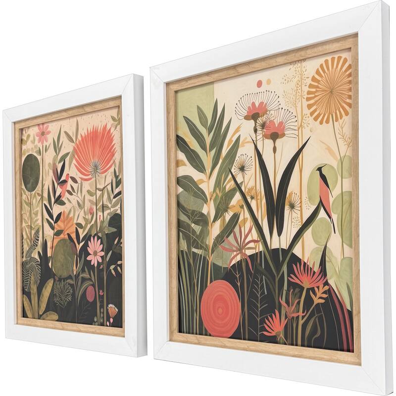 Paragon Botanical Embrace Framed Art - Set of 2