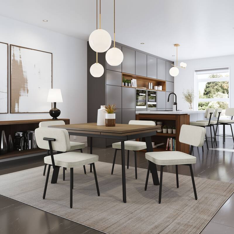 Amisco Tereza Upholstered Dining Chair with Metal Legs
