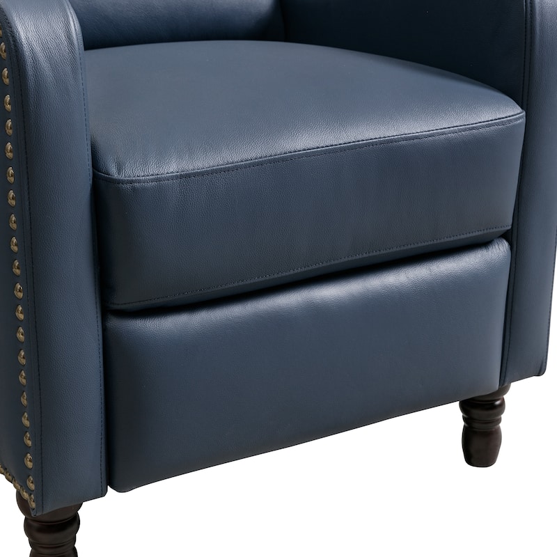 Leather Pushback Recliner Comfortable Living Room Chair