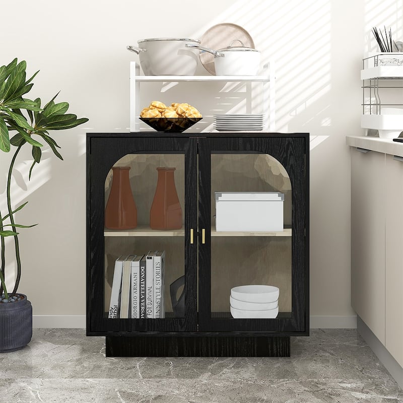 Accent Cabinet with Acrylic Doors with Adjustable Shelves - 31.10"Lx13.78"Wx31.5"H