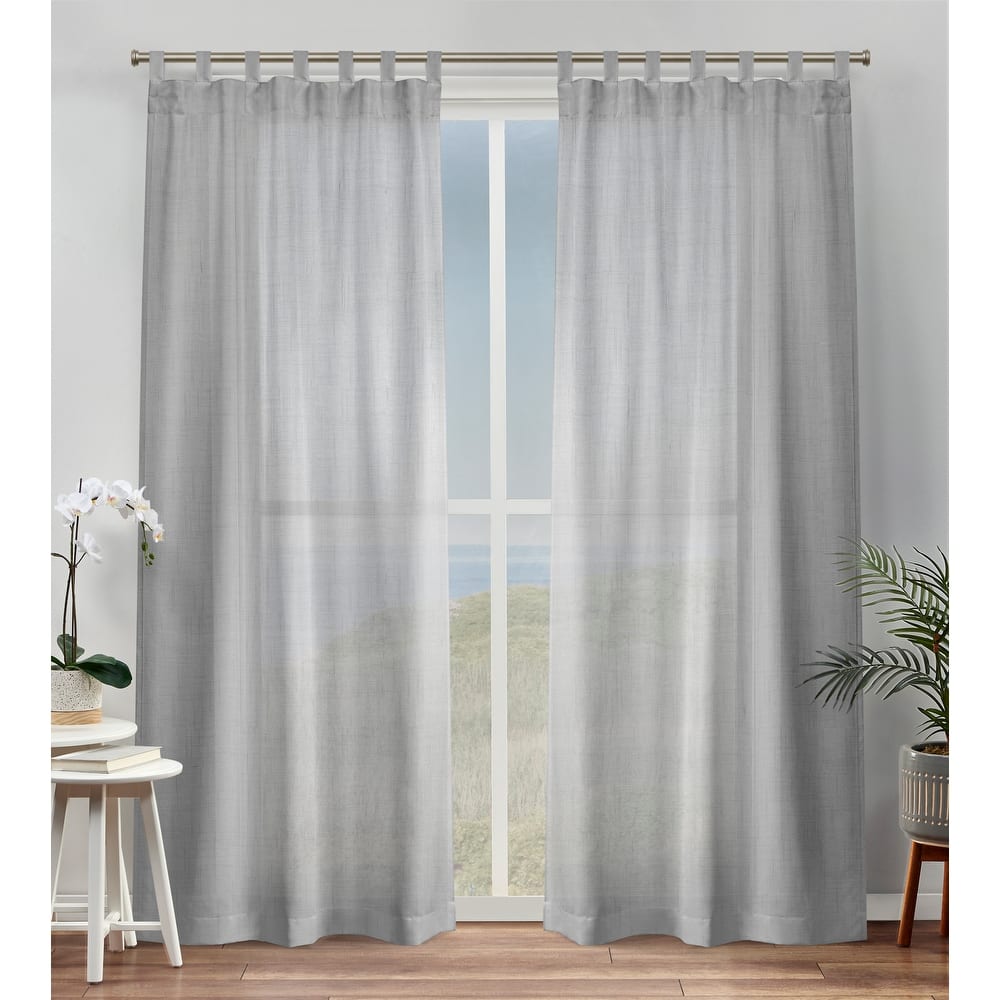 ATI Home Bella Sheer Tab Top Curtain Panel Pair