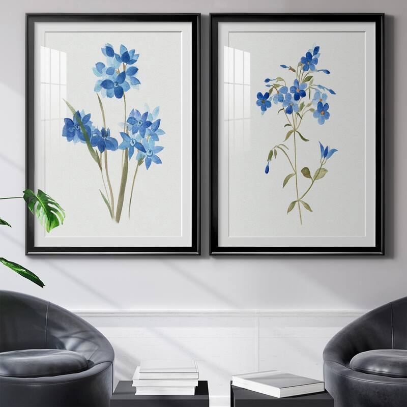 Blue Blossom Botanical I Premium Framed Print - Ready to Hang